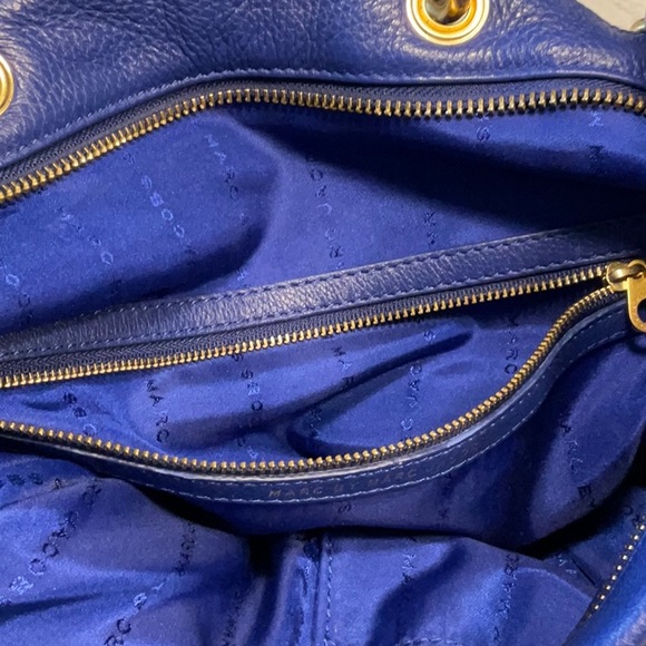 Marc by Marc Jacobs Too Hot To Handle Hobo Pebbled Leather Shoulder Bag Blue - Picture 9 of 16